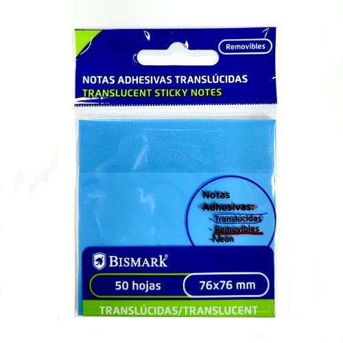 Notas Adhesivas Transparentes AZUL NEÓN