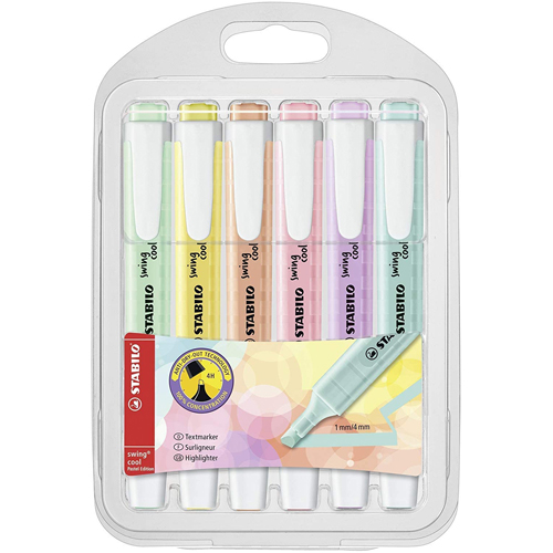 Pack (6) Stabilo Swing Cool Pastel 275/6-08