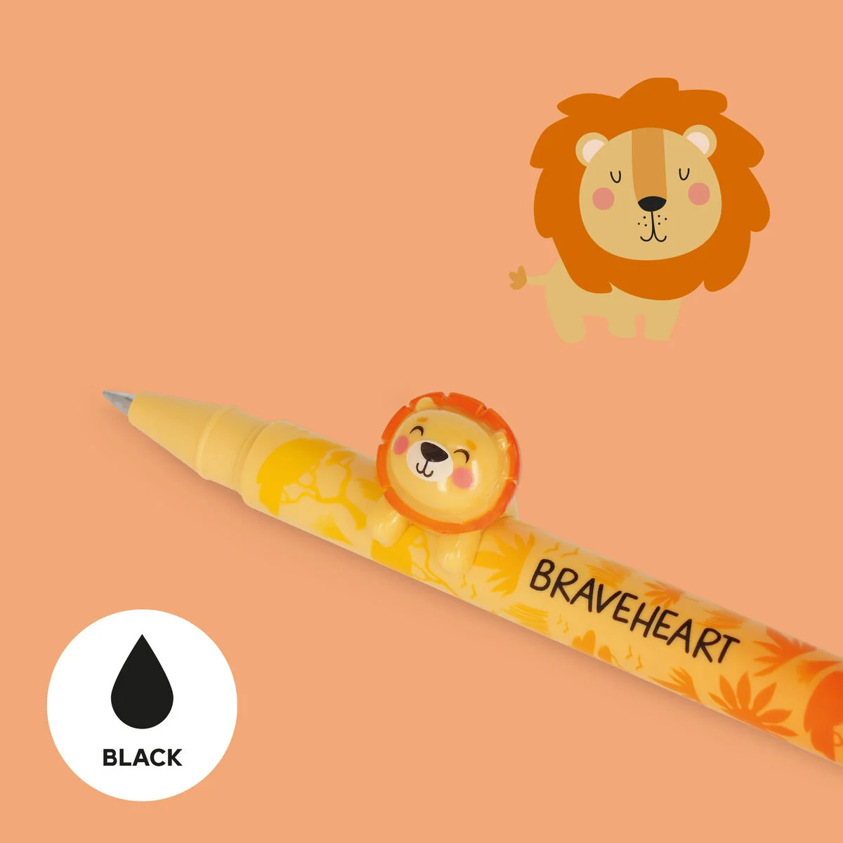 Bolígrafo de Gel con Animal Decorativo Lion «The King»