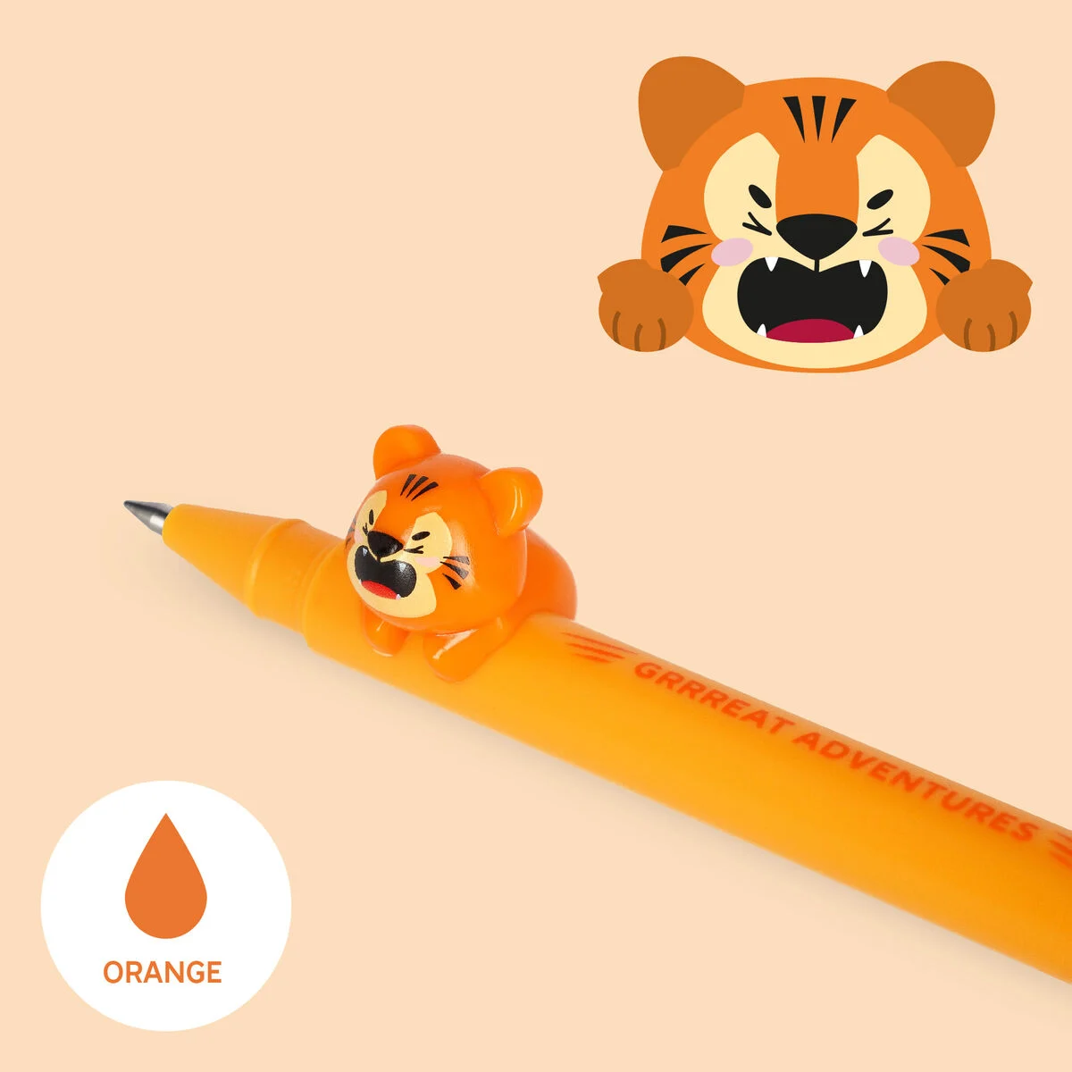 Bolígrafo de Gel con Animal Decorativo Tiger