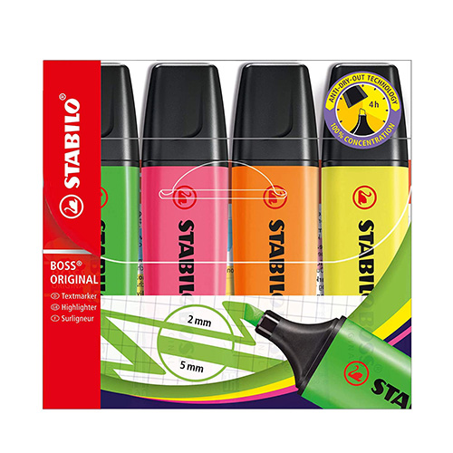 STABILO BOSS Flúor x4 (70/4)