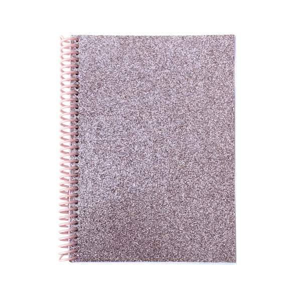 Libreta purpurina rosa