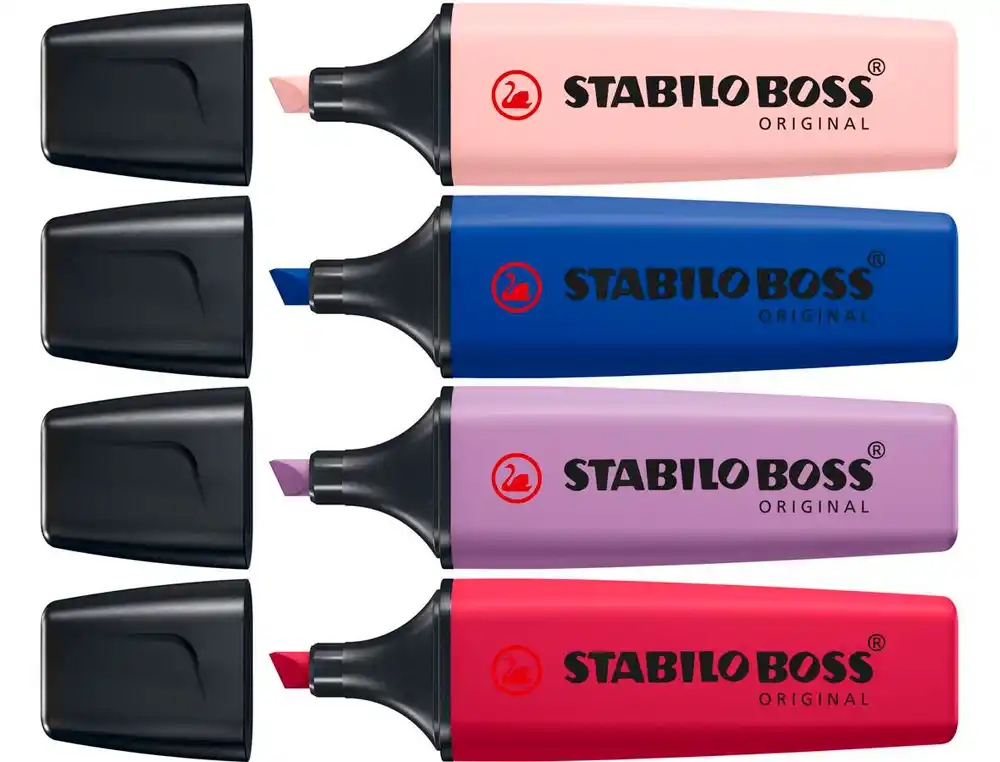 Set 4 Marcadores Stabilo Boss Naturecolors
