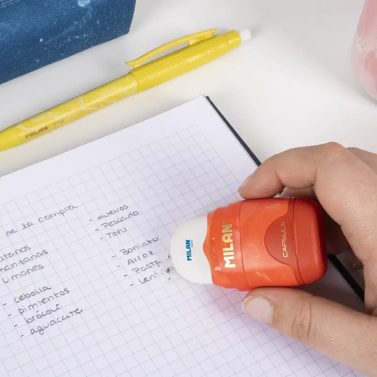 sacapuntas + goma mármol