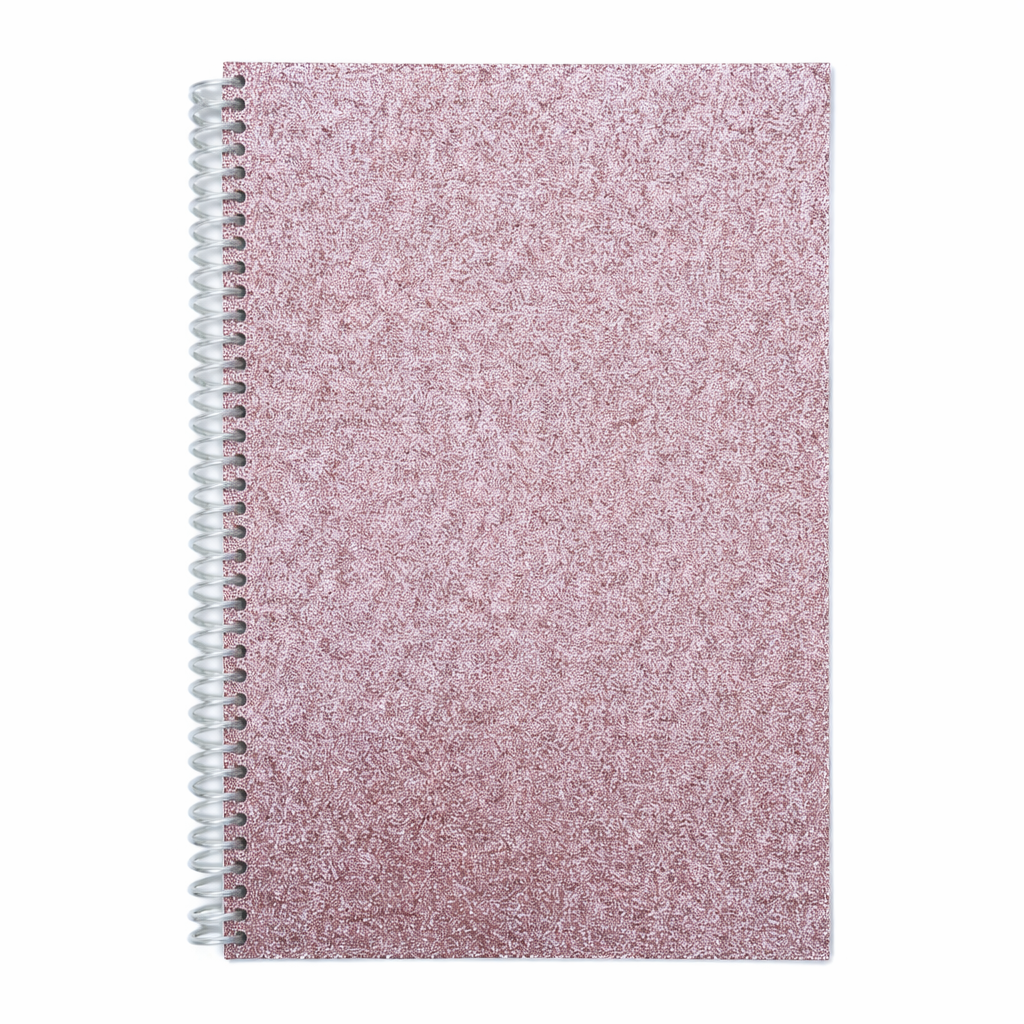 LIBRETA A4 PURPURINA ROSA