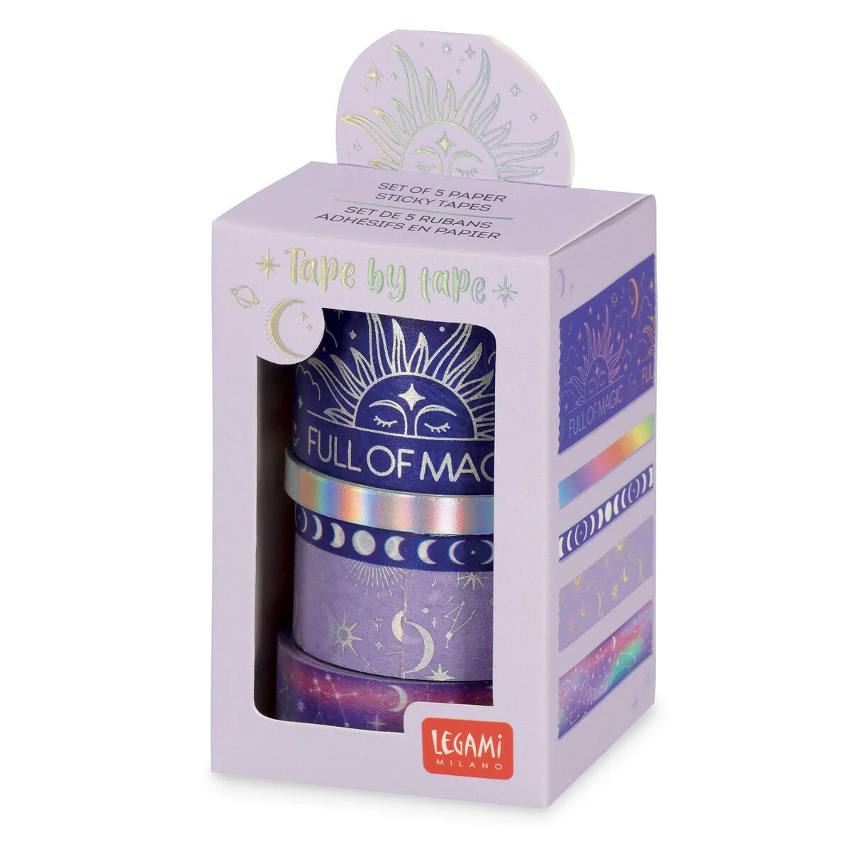 Set de 5 Cintas Decorativas Adhesivas de Papel Magic