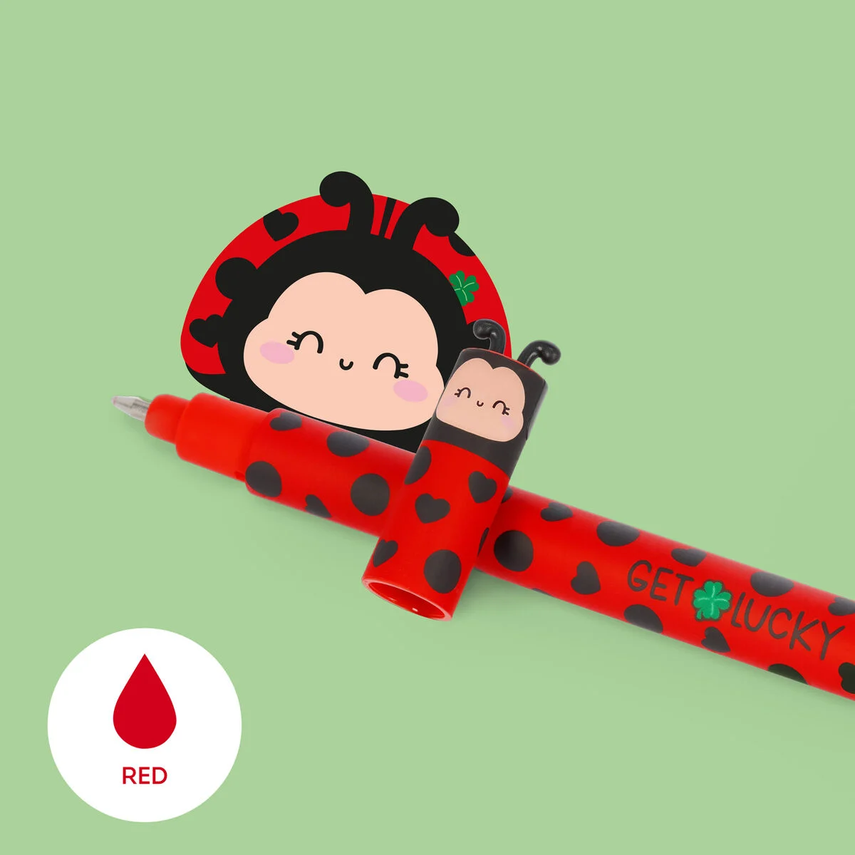 Bolígrafo de Gel Borrable Ladybug «Get Lucky»