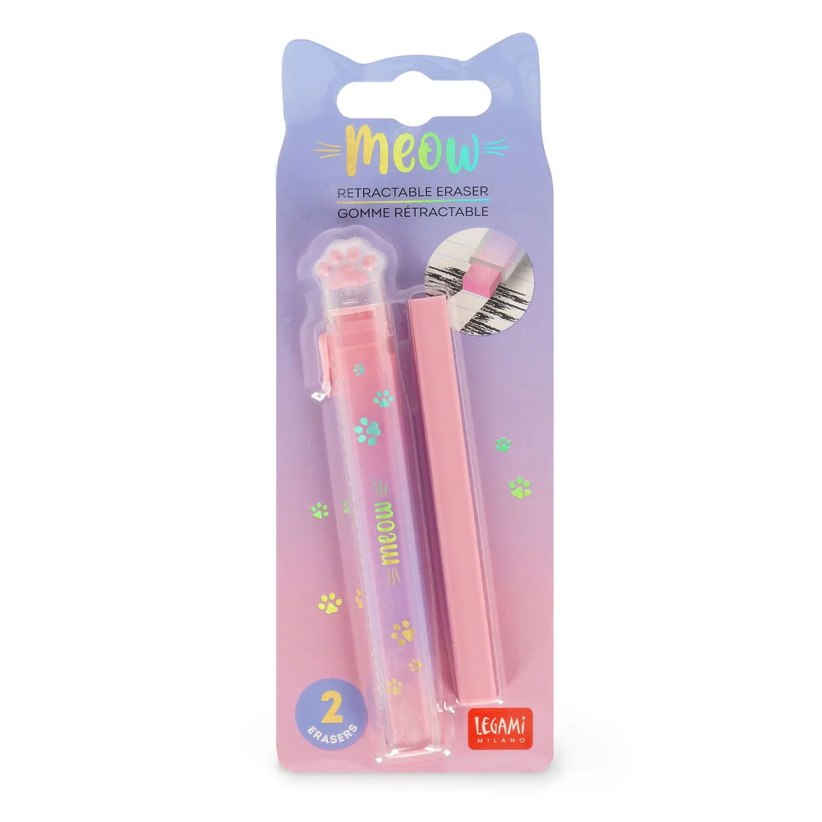 Goma Retráctil con Recambio - Meow